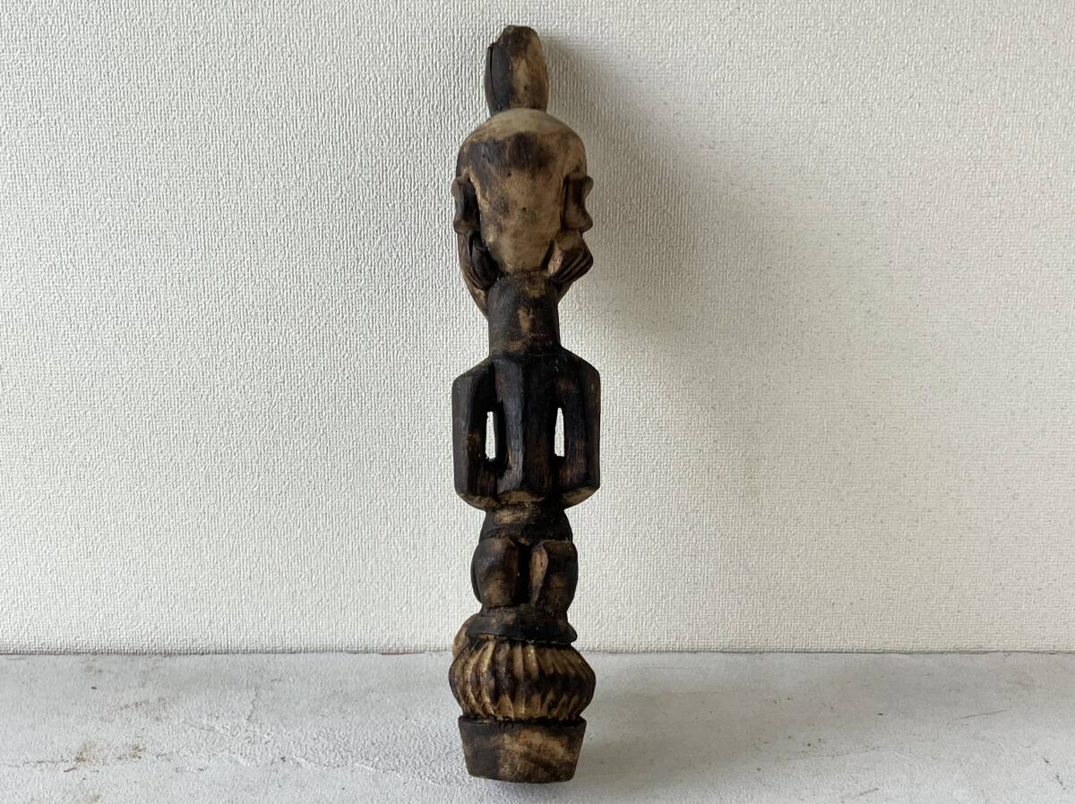 【OAN】 時代物 アフリカ 木彫 人形 骨董 古美術 古道具 民藝 古民藝 茶道具 懐石 古玩 ソンゲ族 コンゴ ンキシ プリミティブ M25113_画像4