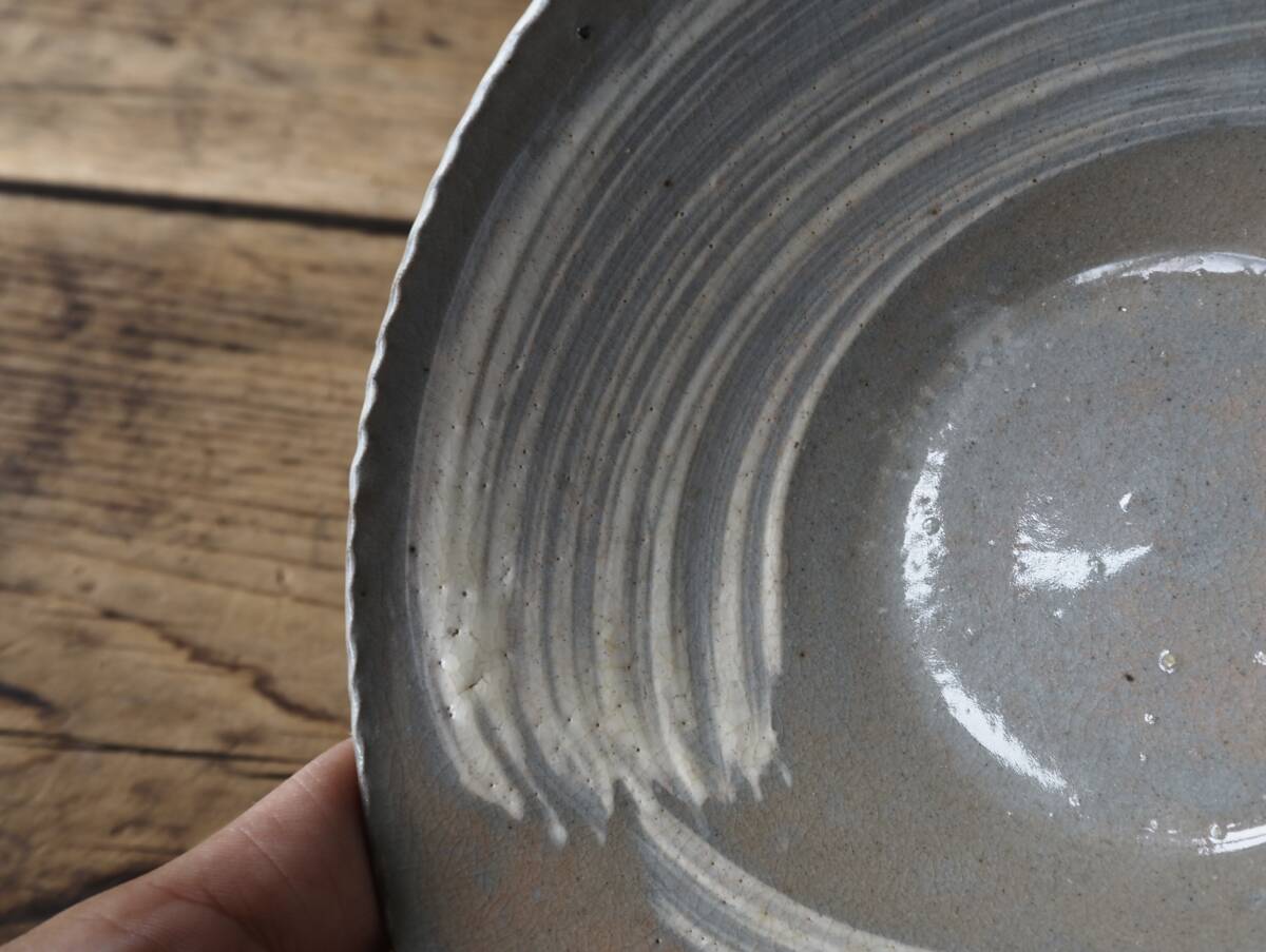 【OAN】 作家物 在銘 刷毛目 中鉢 向付 4客セット 骨董 古美術 古道具 民藝 古民藝 茶道具 懐石 古玩 銘有 李朝 唐津 E2529_画像5