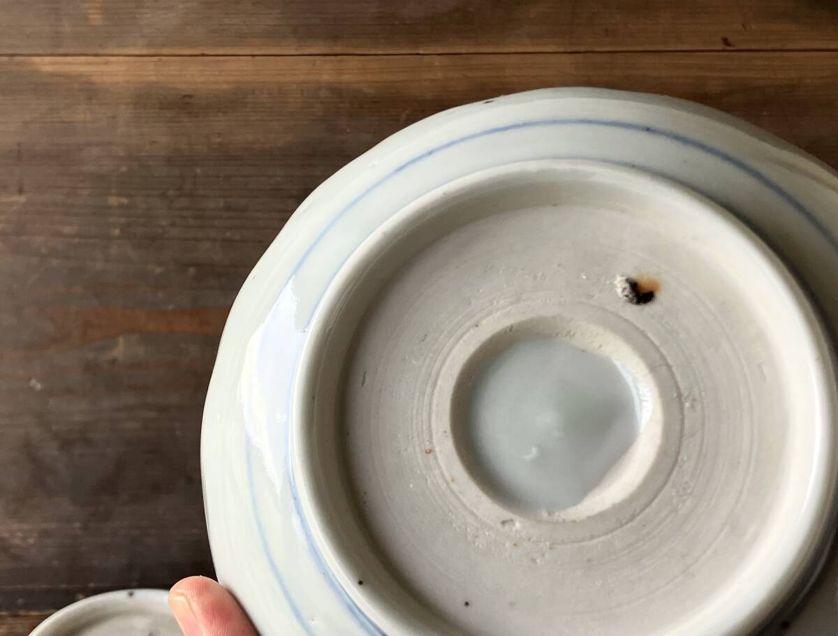 【OAN】 時代物 色絵印判 大膾皿 5枚セット 骨董 古美術 古道具 民藝 古民藝 茶道具 懐石 古玩 古伊万里 伊万里 瀬戸 九谷 I25111_画像7