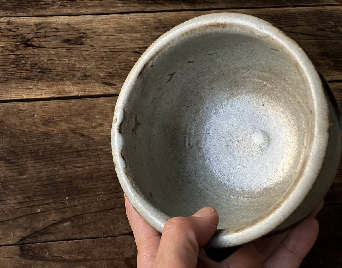 【OAN】 作家物 銘有 鉄絵 中鉢 骨董 古美術 古道具 民藝 古民藝 茶道具 懐石 古玩 唐津 絵唐津 窯傷 E251112_画像6