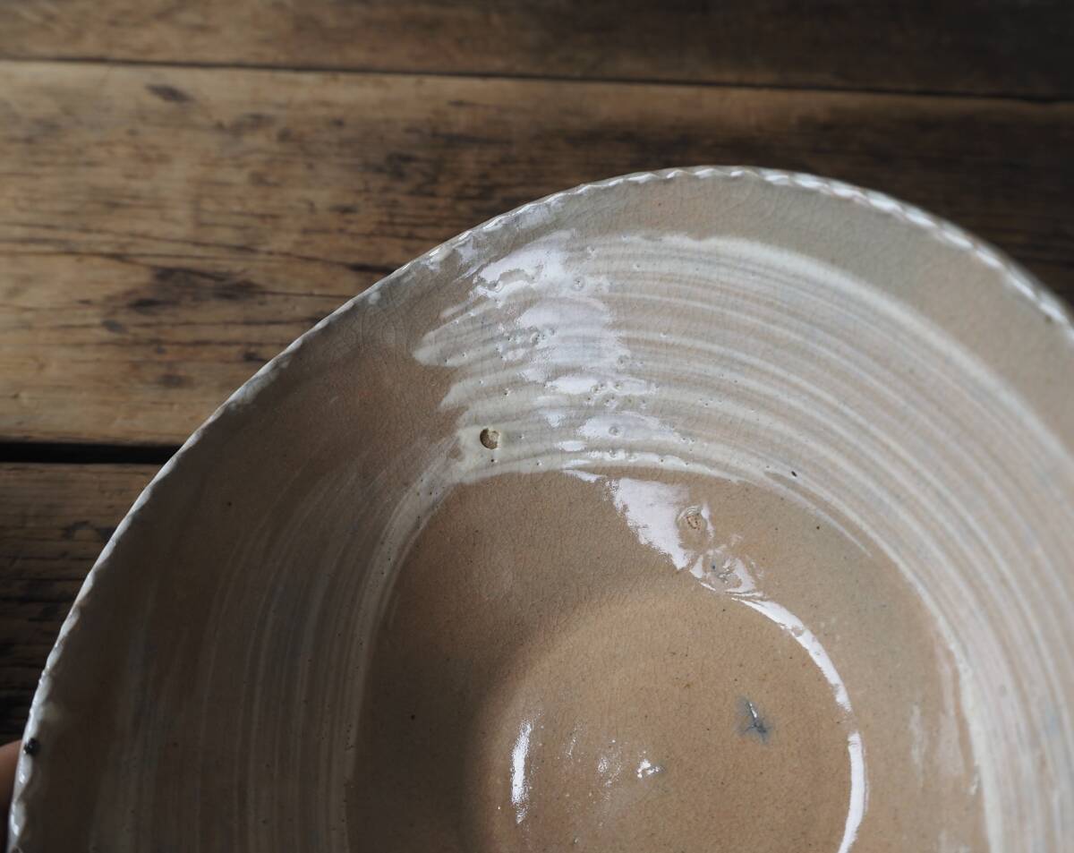 【OAN】 作家物 在銘 刷毛目 中鉢 向付 4客セット 骨董 古美術 古道具 民藝 古民藝 茶道具 懐石 古玩 銘有 李朝 唐津 E2529_画像10