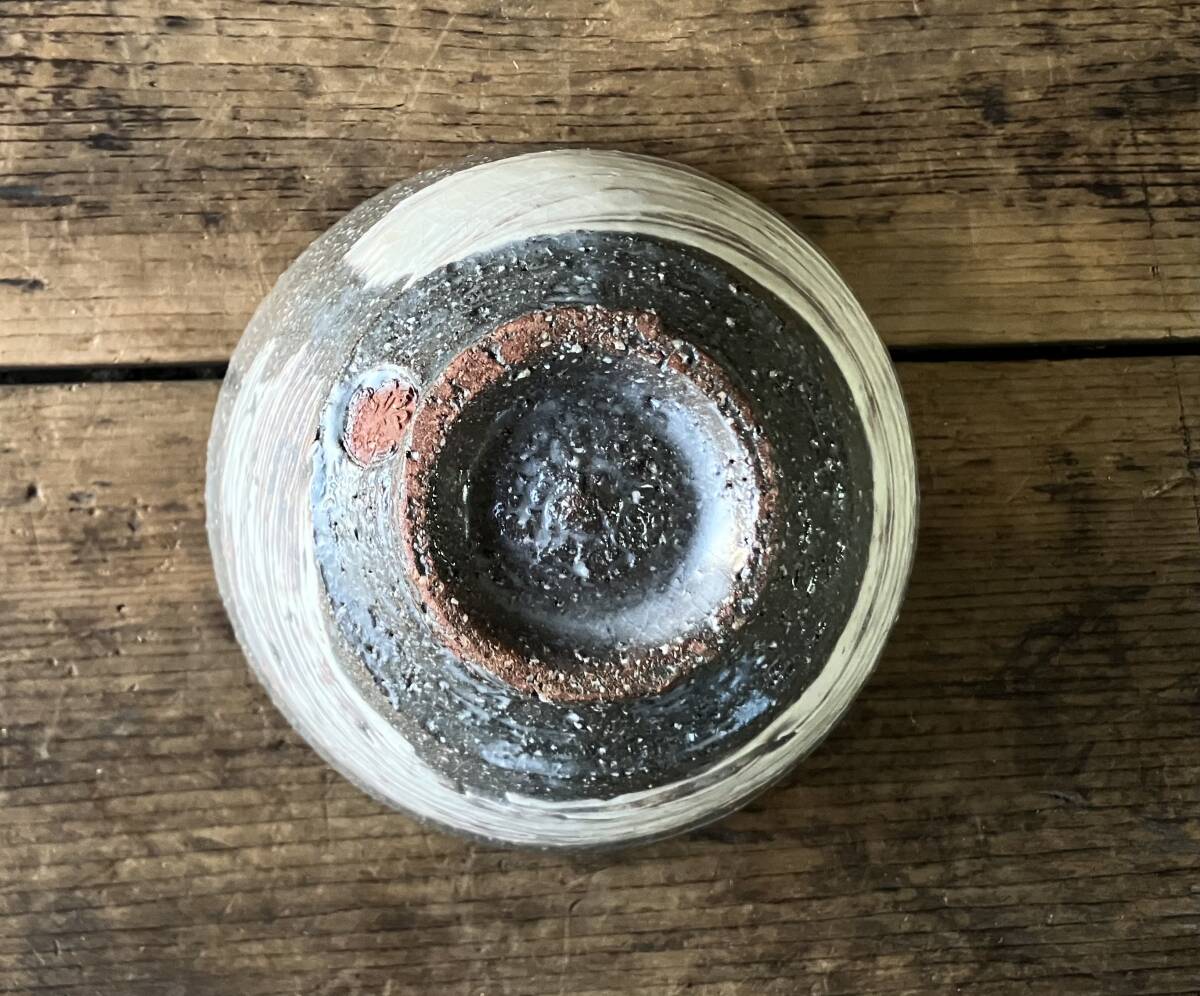 【OAN】 作家物 銘有 刷毛目 象嵌 茶碗 骨董 古美術 古道具 民藝 古民藝 茶道具 懐石 古玩 抹茶碗 三島手 E251115_画像7