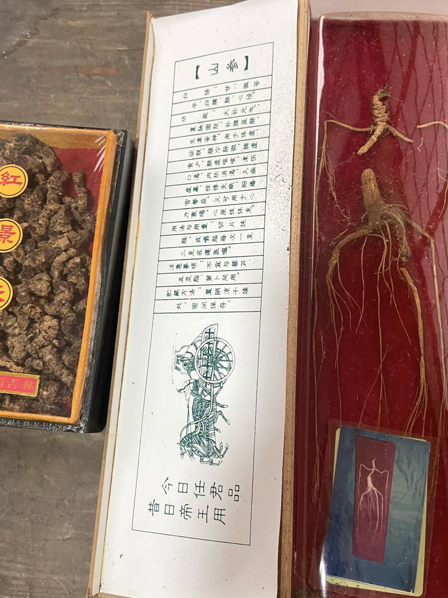 【OAN】高麗人参 紅景天 合計4つセット 長期保管品 骨董 古美術 古道具 民藝 古民藝 茶道具 懐石 古玩 参考品_画像6