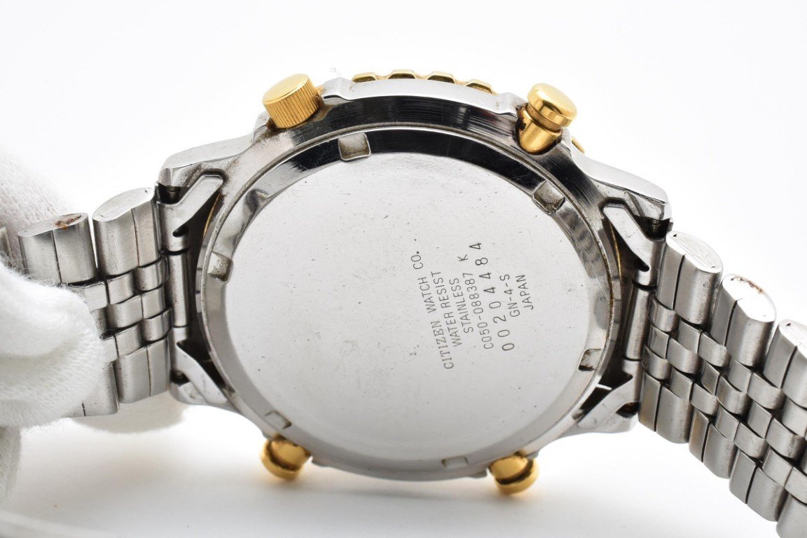 シチズン プロマスター C050-088387 K 初代 ヨットタイマー アナデジ ゴールド ホワイト ブラック メンズ 腕時計 CITIZEN PROMASTER_画像8