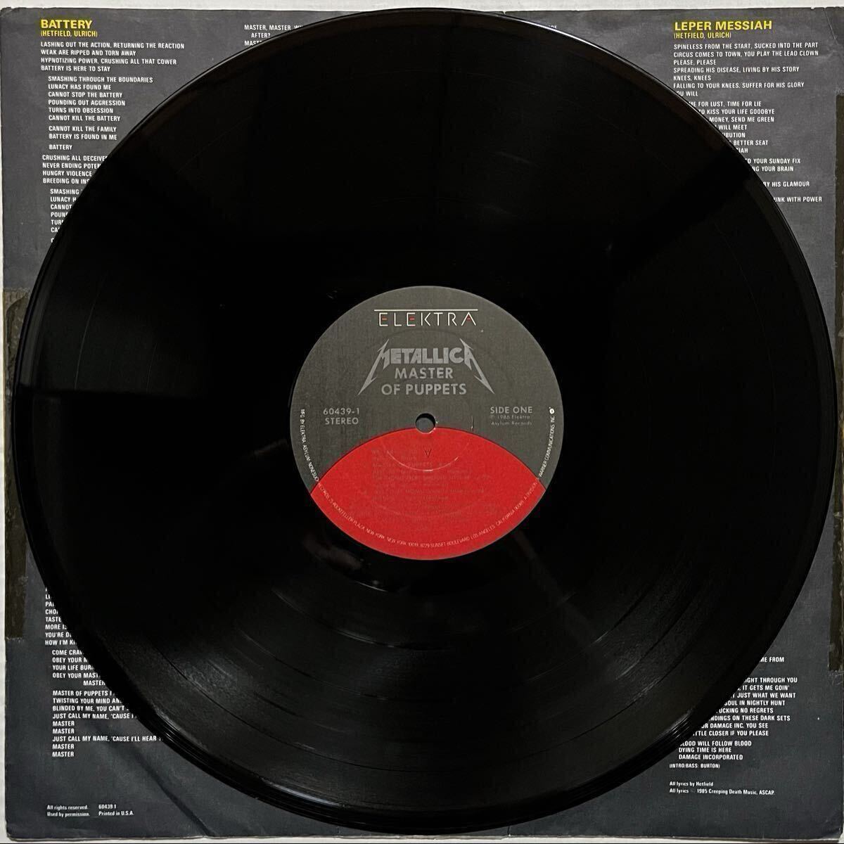 貴重 USオリジナル盤 METALLICA MASTER OF PUPPETS LP_画像3