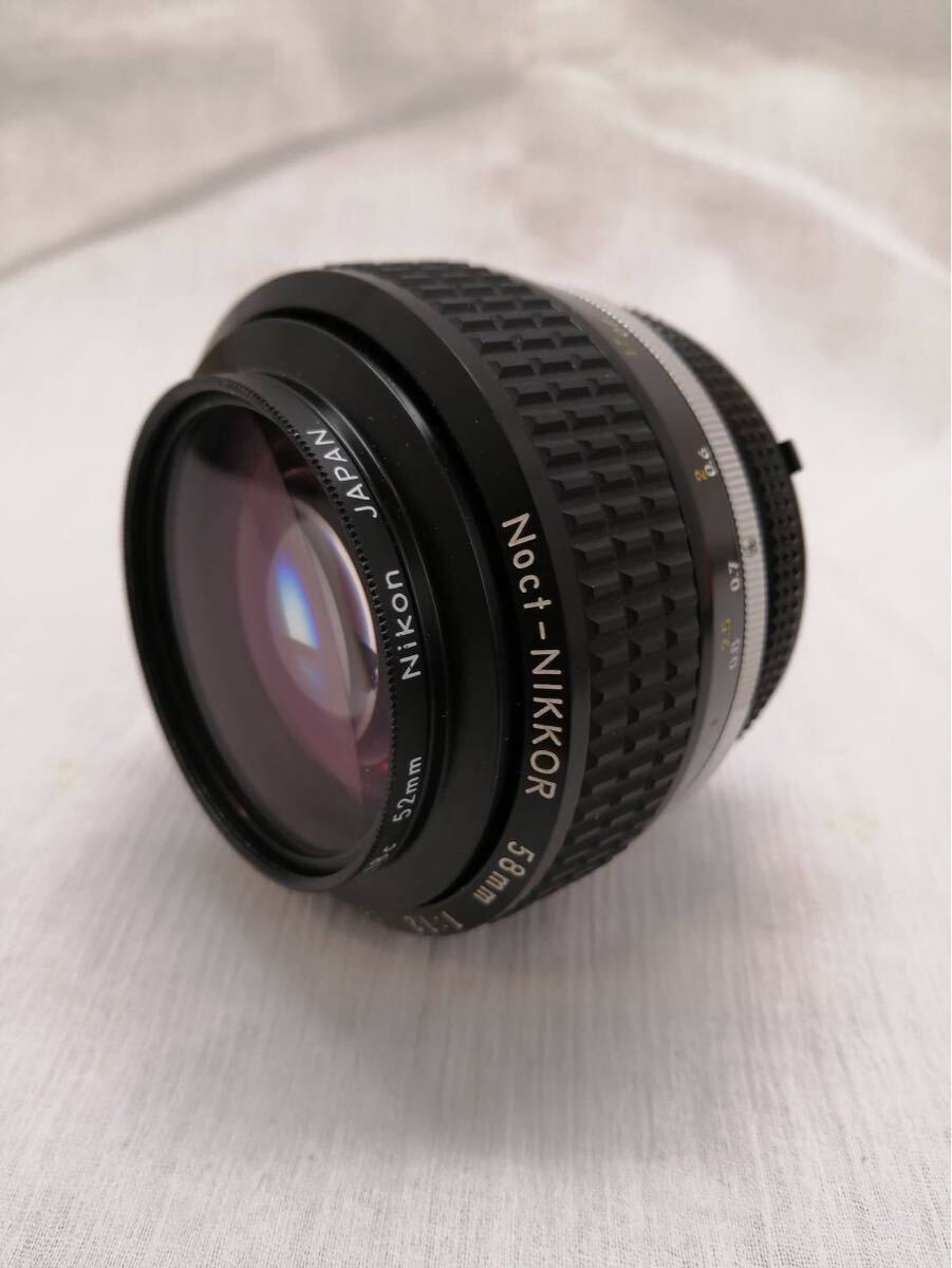 51【15】Nikon ニコン 希少銘玉レンズ AI Noct Nikkor 58mm F1.2 レンズフードHS-7付属 ニコンFマウント あ_画像2