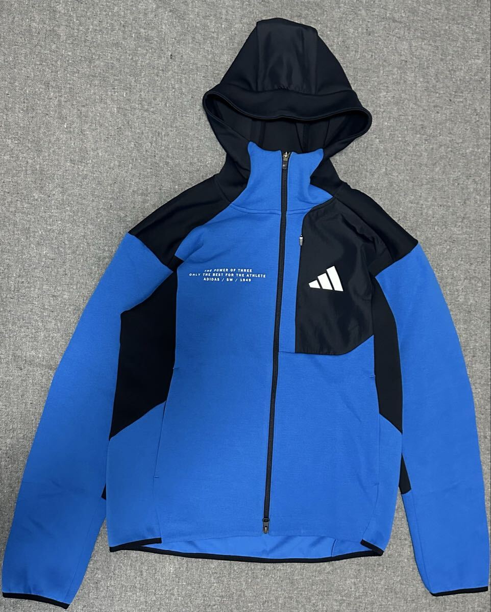 ADIDAS 2025秋冬NEWMODEL アディダスアダプテーション レギュラーフィット フード付きフルジップトラックトップトレーニングウェア２セット_画像2