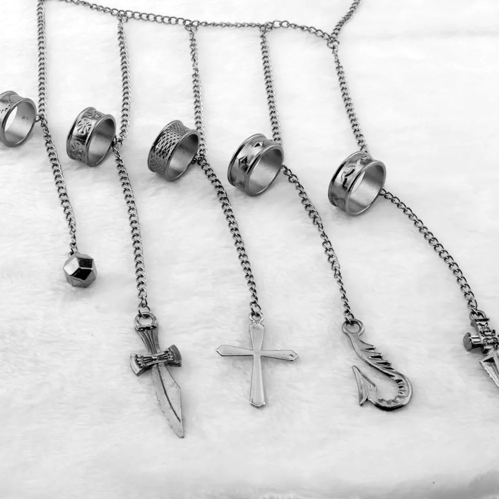 ハンター×ハンター クラピカ シルバー チェーン HUNTER×HUNTER リング 指輪 アクセサリー カッコいい 制約の鎖 鎖野郎 _画像6