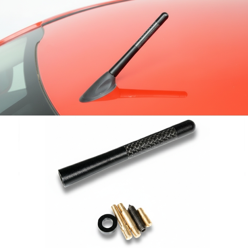 アンテナ ホンダ車用 カーボン ショートアンテナ 12cm N-BOX JF1/2~JF3/4 N-WGN JH1/2 N-ONE JG1/2~JG3/4 N-VAN JJ1/2 HJF1 車_画像1