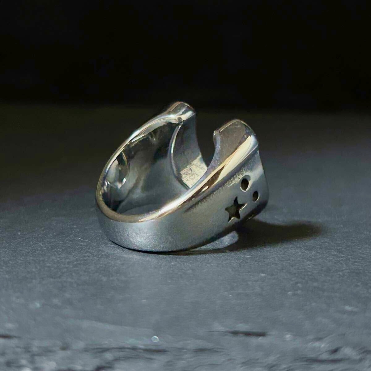リング シルバー ホースシュー メンズ 指輪 馬蹄 ごつめ シルバーリング ステンレス 金アレ アメカジ シルバーホースシュー シンプル_画像5