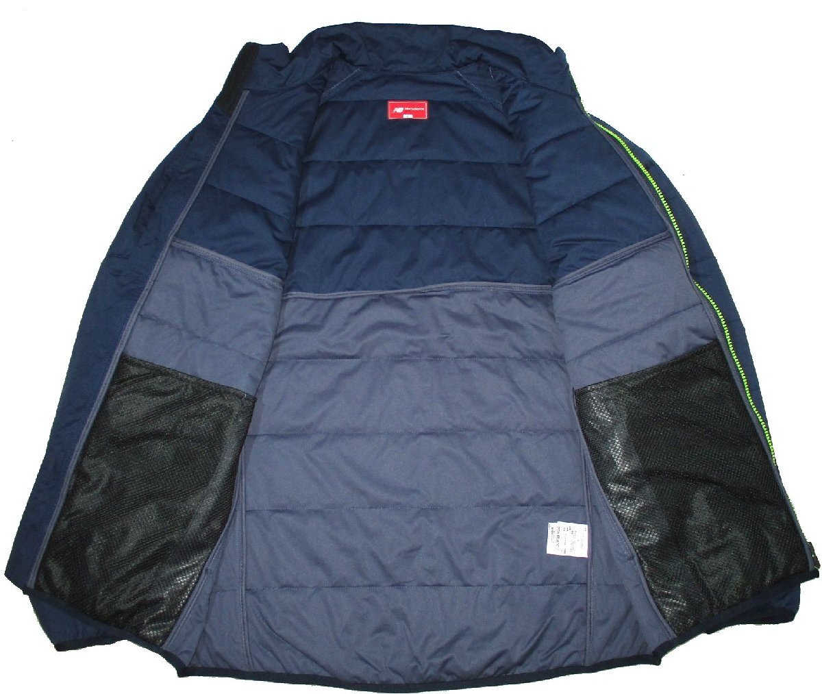 新品 秋冬物 L 定価1.98万▼ ニューバランス ゴルフ NEW BALANCE GOLF ダウン調 中綿入り ブルゾン ジャケット メンズ ウェア ネイビー 紺_画像5