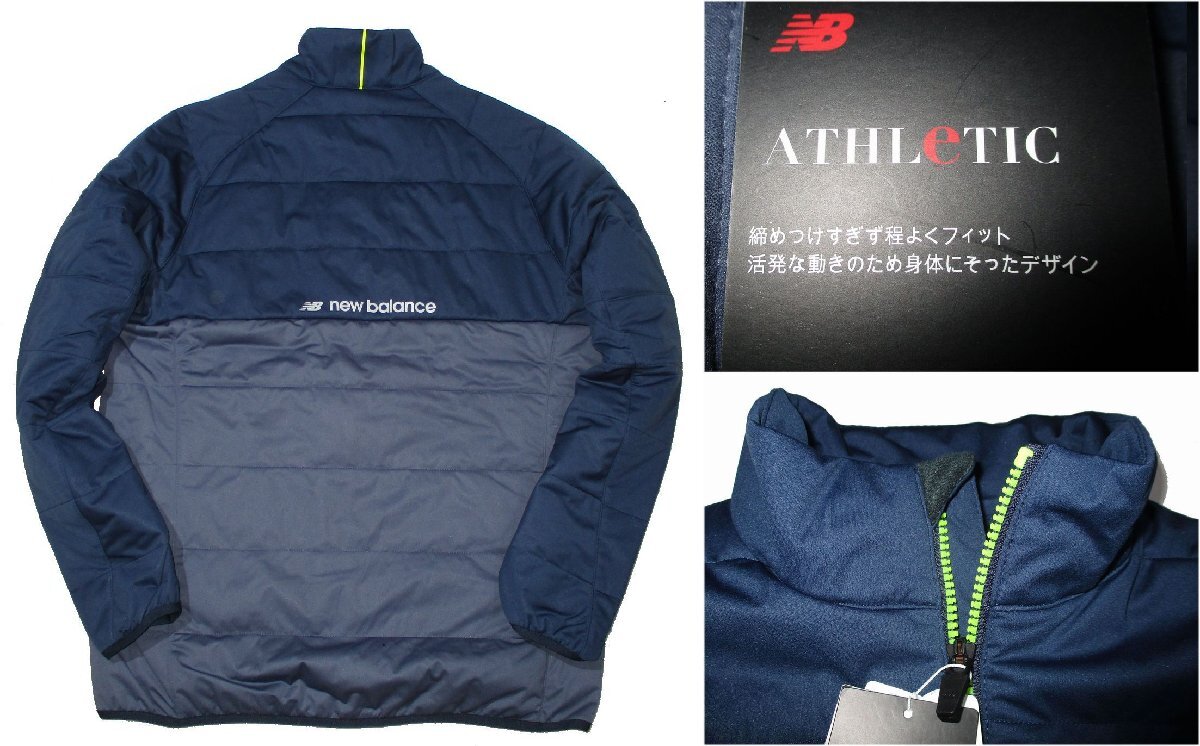 新品 秋冬物 XL 定価1.98万▼ ニューバランス ゴルフ NEW BALANCE GOLF ▼ ダウン調 中綿入り ブルゾン ジャケット メンズ LL ネイビー 紺_画像3