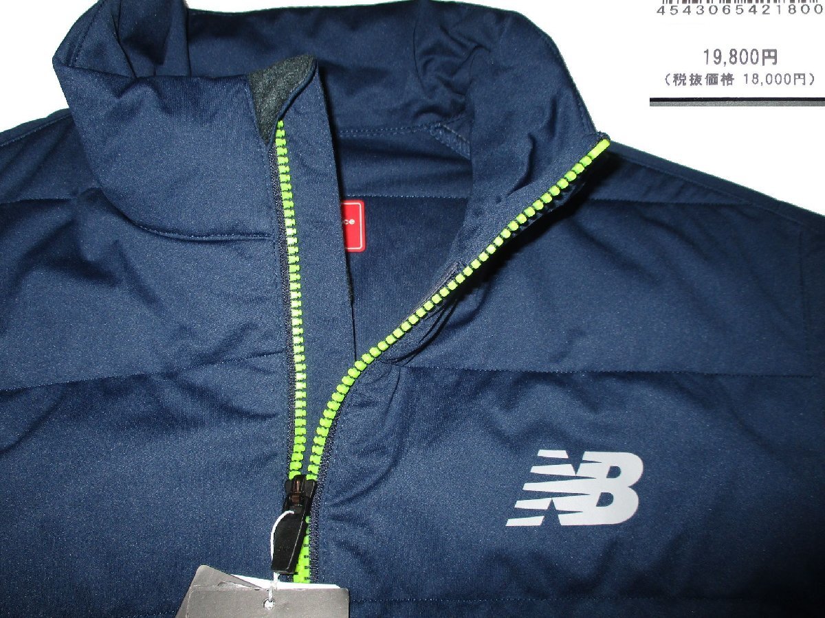新品 M 定価1.98万▼ ニューバランス ゴルフ NEW BALANCE GOLF ▼ ダウン調 中綿入り ブルゾン ジャケット メンズ ウェア ライトダウン 紺_画像2