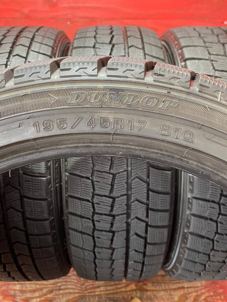 195/45/R17 81Q DUNLOP WINTERMAXX WM02 製造年2019, 4本 80% バリ山 *218B_画像9