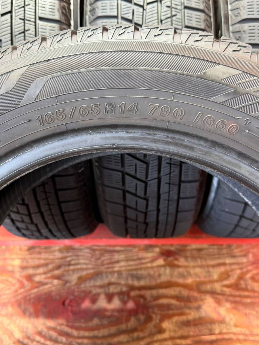 165/65/R14 79Q IG60 YOKOHAMA ICEGUARD IG60 製造年2021, 4本 80% バリ山 美品 *224B_画像9