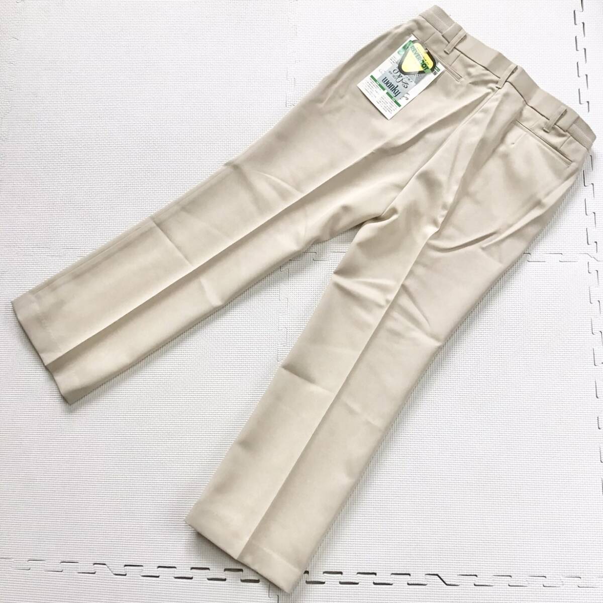 (在庫処分) 新品未使用品 wanky [2060] ワークパンツ サイズ W91×L76 /日本製/ベージュ/ノータック/通年/ズボン/作業着/ワークウェア/旭蝶_画像4