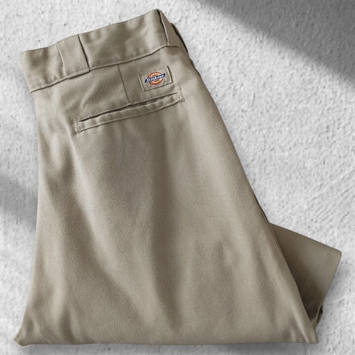■古着 Dickies ディッキーズ 874KH ワークパンツ チノ ベージュ 実寸W34L32【D1613】_画像1