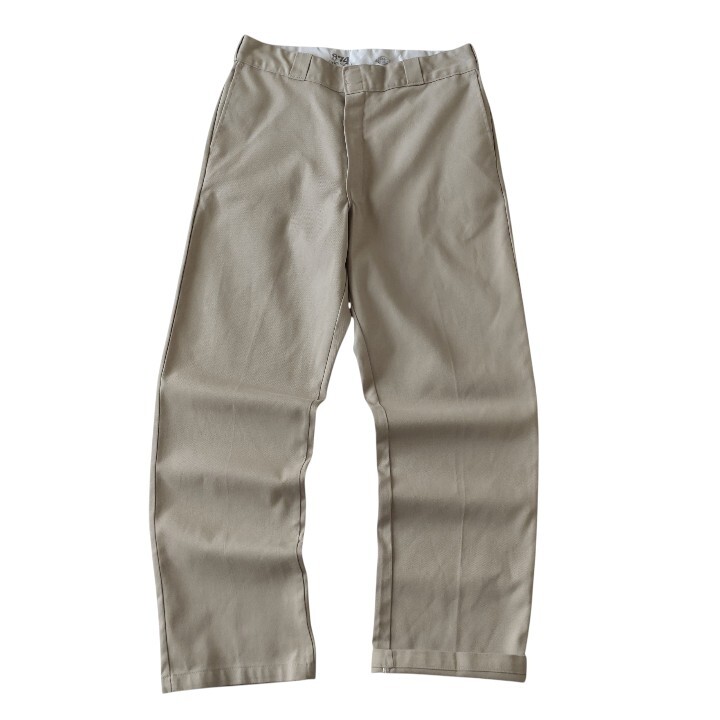 ■古着 Dickies ディッキーズ 874KH ワークパンツ チノ ベージュ 実寸W34L32【D1613】_画像2