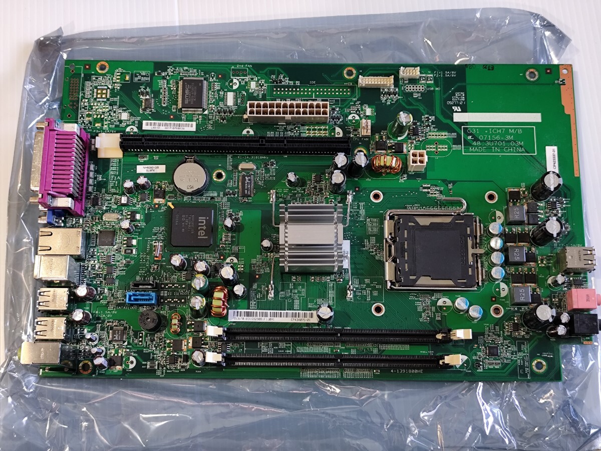 y1309 マザーボード G31 ICH7 07156-3M ジャンク_画像1