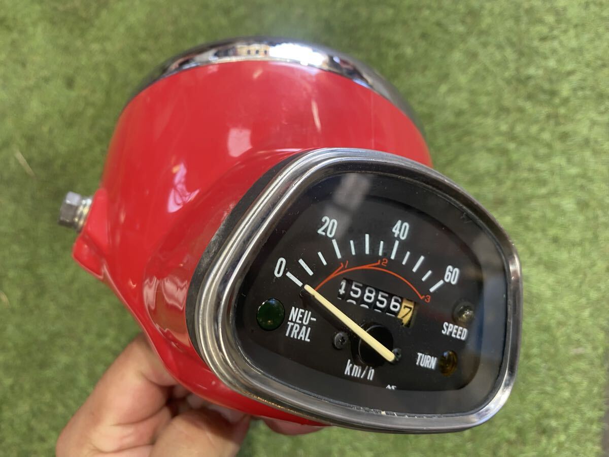 ホンダ純正◆MD50ヘッドライト、ライトケース、メーターのセット。スピードメーター◆ケース艶ありワレ無し◆_画像8