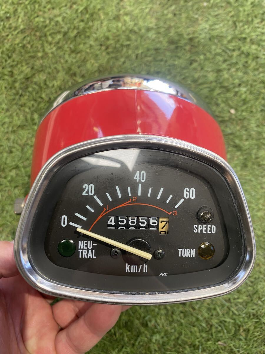 ホンダ純正◆MD50ヘッドライト、ライトケース、メーターのセット。スピードメーター◆ケース艶ありワレ無し◆_画像1