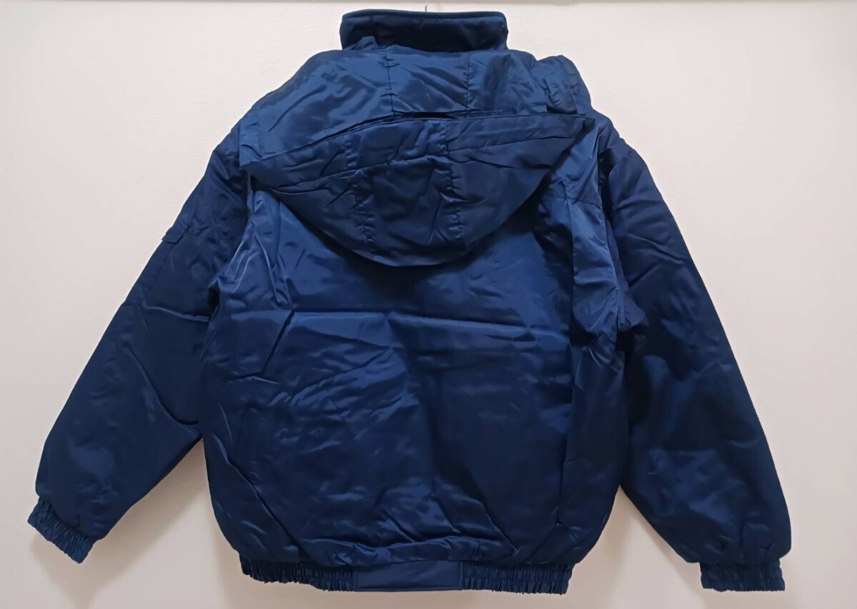 5789　自重堂 48030|防寒ブルゾン|ネービー|LLサイズ|新品未使用|脱着フード付|ナイロン100%|ダブルフロント|パイロットジャンパー|紺 青_画像3