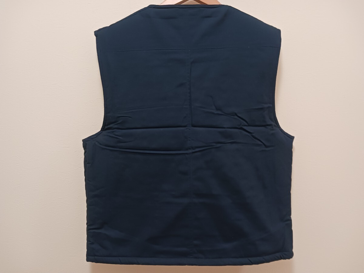 5910　裏ボアベスト|藤和 TOP JAUNTY 3128|ネイビー|LLサイズ|新品未使用|綿100％|衿なし|作業ベスト|作業服|釣り アウトドア|ネービー 紺_画像3