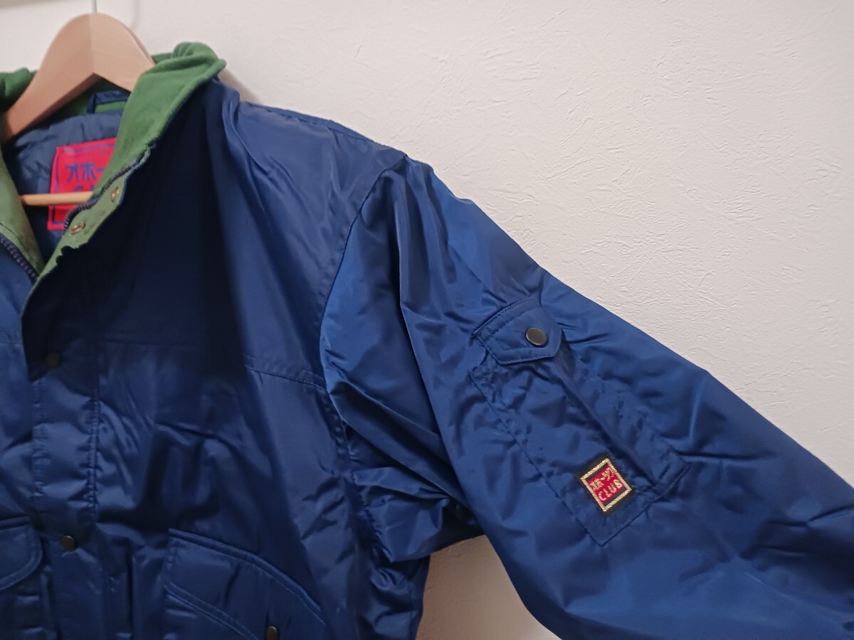 5712　自重堂 48030|防寒ブルゾン|ネービー|Lサイズ|新品未使用|脱着フード付|ナイロン100%|ダブルフロント|パイロットジャンパー|紺 青　_画像5