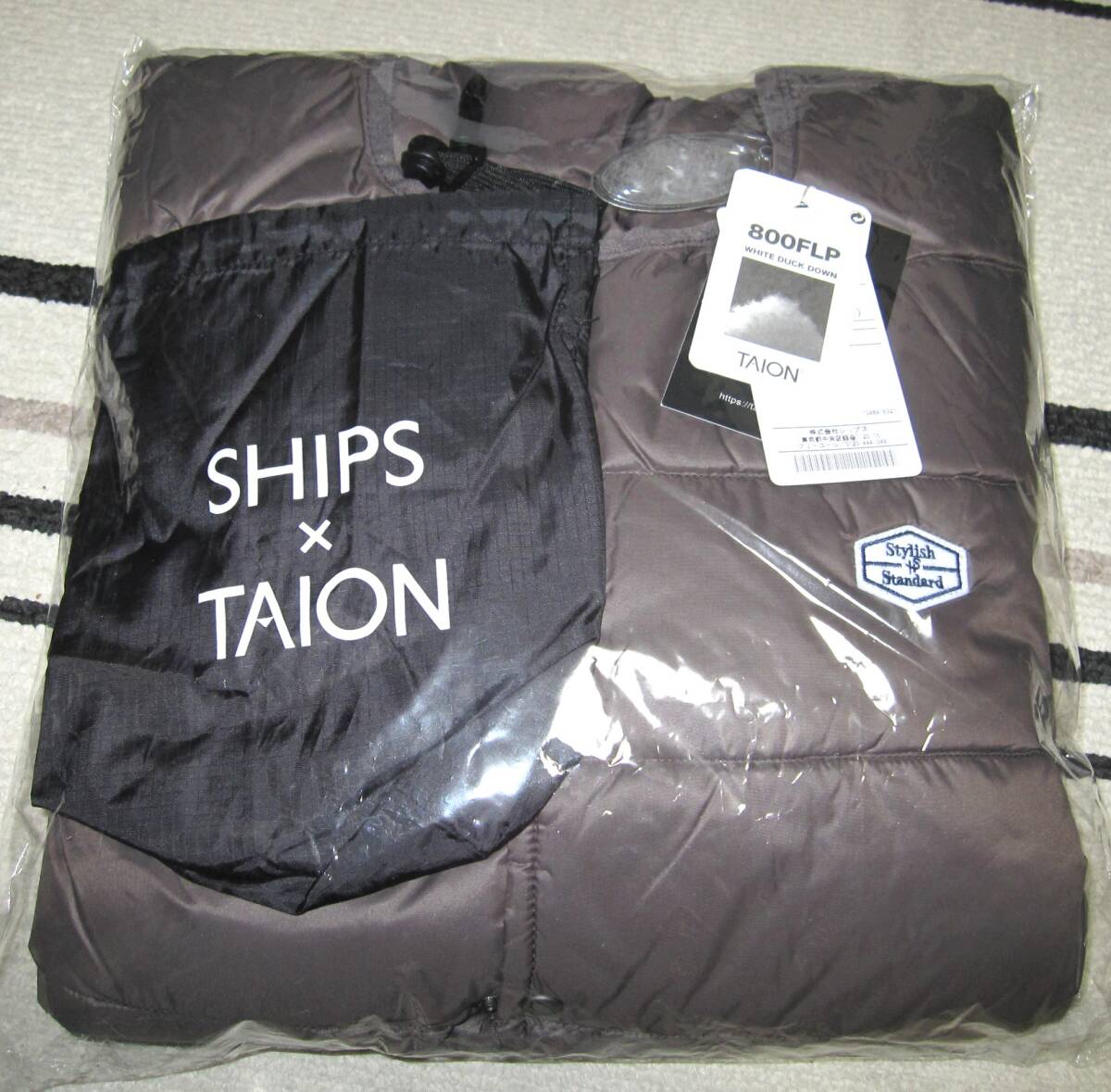 新品！TAION（タイオン）× SHIPS（シップス） コラボ ☆ダウンジャケット・☆カラー：ブラウン☆サイズ：M☆ ダウン・インナーダウン_画像2