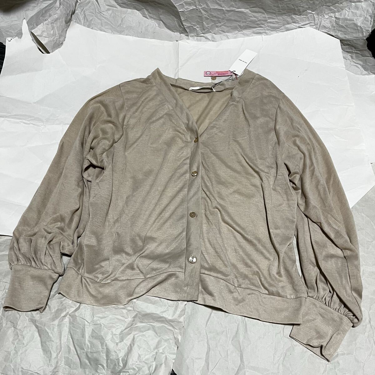 【保管未使用品】【ミリアンデニ】 UVカット 長袖カーディガン / M_画像1