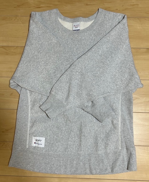 WTAPS x Champion Reverse Weave Crew Neck Sweatshirt / LARGE /GREY_画像3