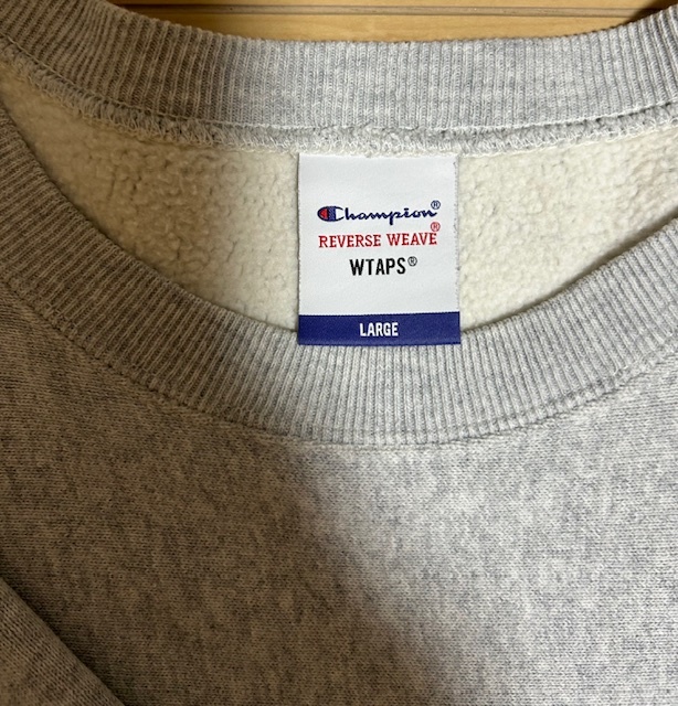 WTAPS x Champion Reverse Weave Crew Neck Sweatshirt / LARGE /GREY_画像4