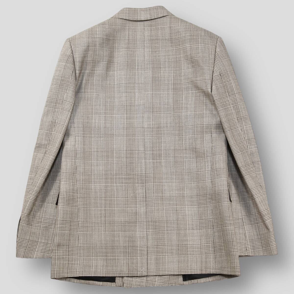 新品 CELINE by Hedi Slimane 22SS ジュード ジャケット / シルク&ウール 2V52F013J.38TG 34 プリンス・オブ・ウェールズチェック ダブル_画像2