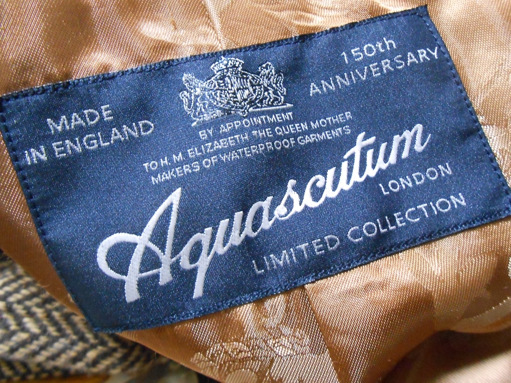 英国王室御用達アクアスキュータム限定品カシミヤストールコート_画像5