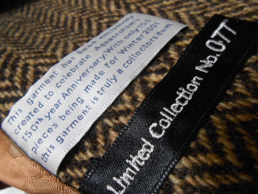 英国王室御用達アクアスキュータム限定品カシミヤストールコート_画像6