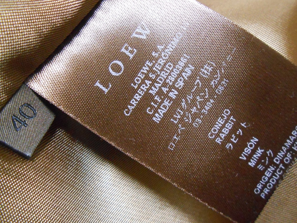 60万級ロエベミンク装飾　内側ファー羊革マトラッセ柄ブルゾン_画像7