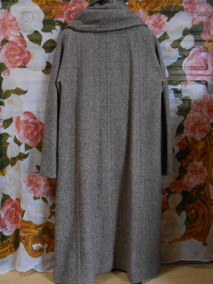 英国王室御用達アクアスキュータム限定品カシミヤストールコート_画像4