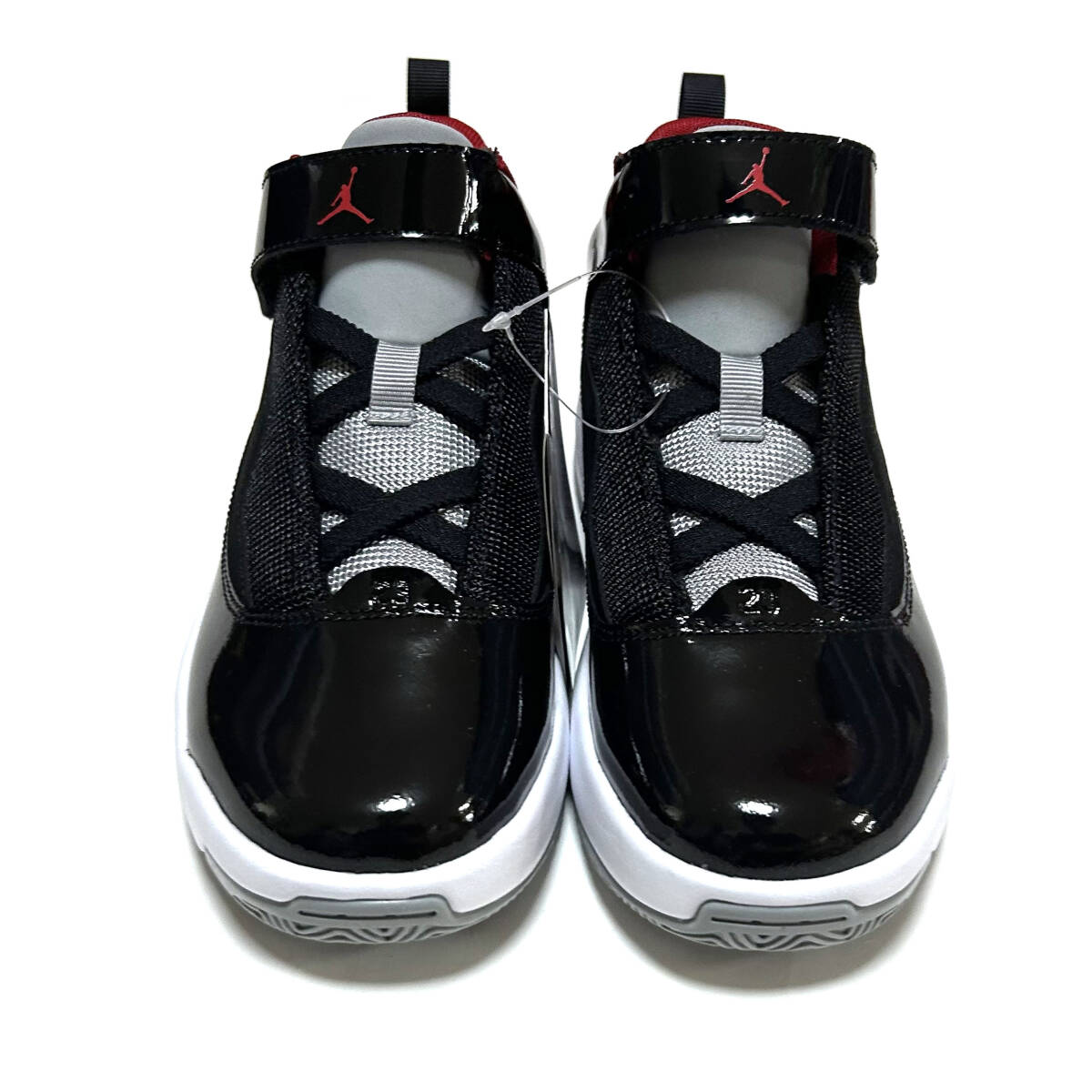 新品 箱あり 21.5㎝ ナイキ ジョダンマックスオーラ 2 PS キッズ Nike Jordan Max Aura 2 ジュニア バッシュ ブラック ベルクロ バスケ_画像2