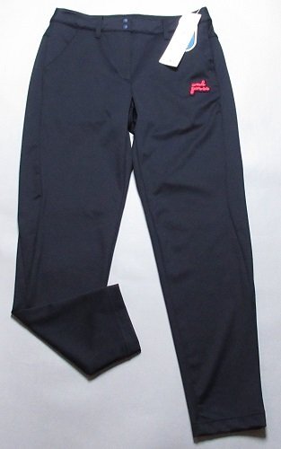 新品 アンパスィ/and per se ゴルフ　春/秋 ストレッチ エアロスウェットパンツ/レター\600/定価14850円/M(68-74)/ネイビー_画像1