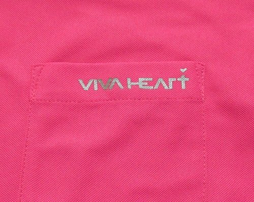 新品 ビバハート/VIVA HEART ゴルフ　アイスタッチ鹿の子 半袖ポロシャツ/レター\430/定価13200円/50(L)/011-23440/サンプル品/レッド_画像6