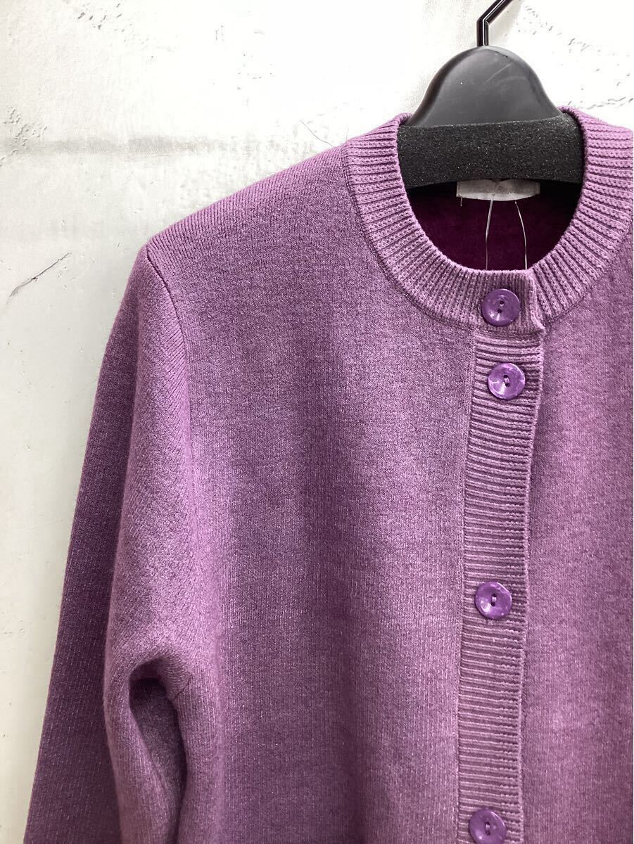 [T440-2]☆裏シャギー☆暖か、もちもちカーデ[LL☆パープル]☆両ポケット☆洗濯機可_画像2