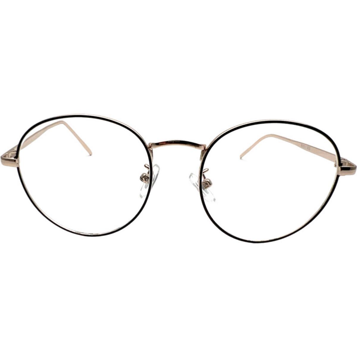  metal Temple ... дизайн .... меры metal раунд date очки женский UV cut линзы черный 7 сокровищ рама Gold 