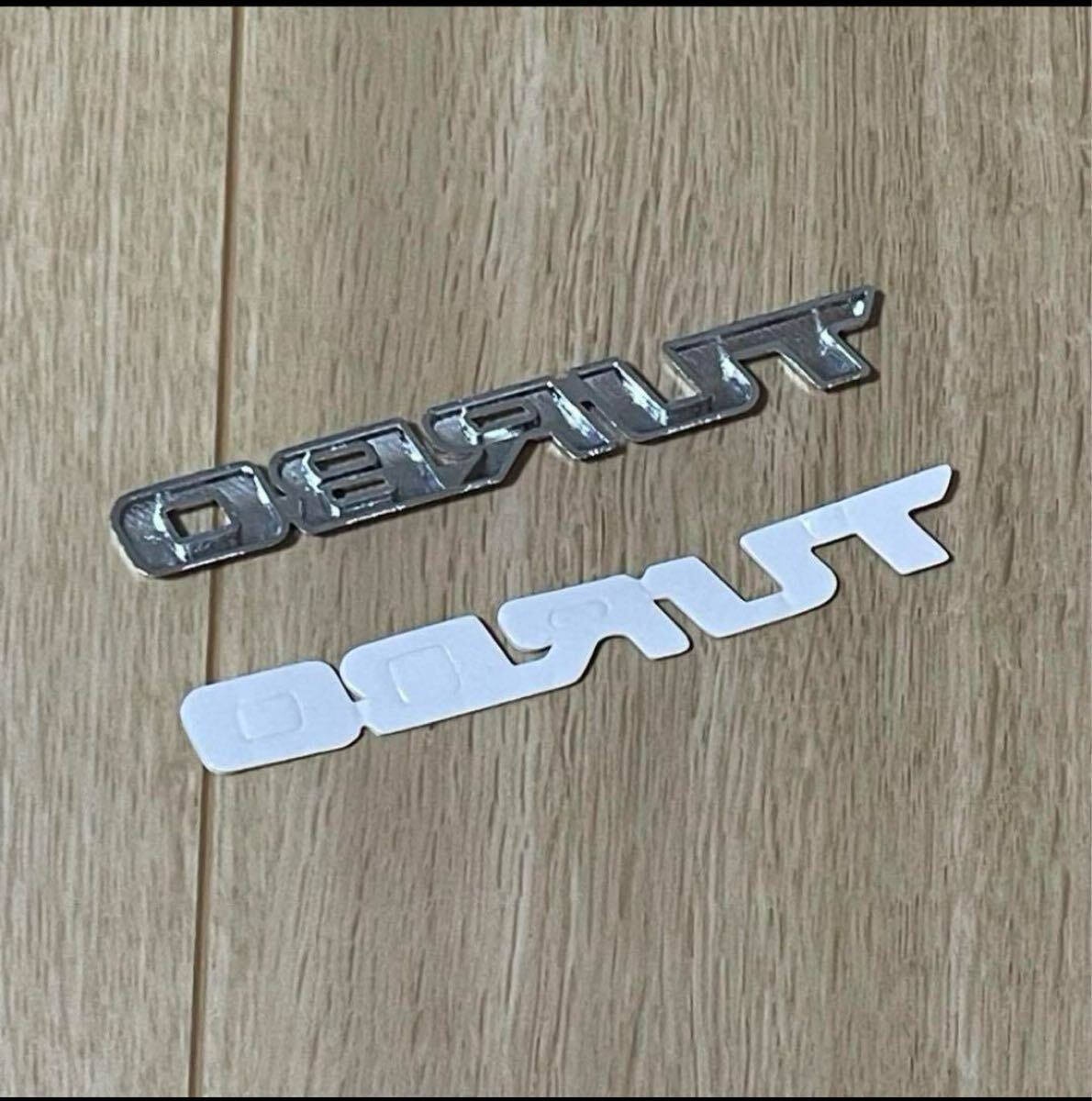 エンブレム 【TURBO】ターボ シルバー JDM_画像4