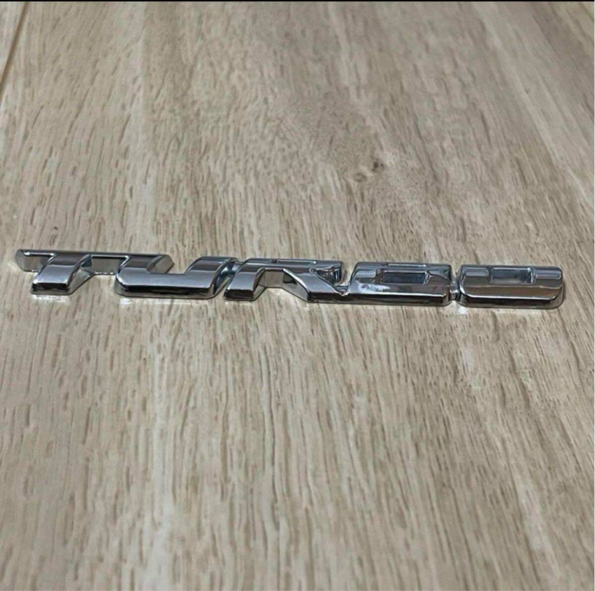 エンブレム 【TURBO】ターボ シルバー JDM_画像3