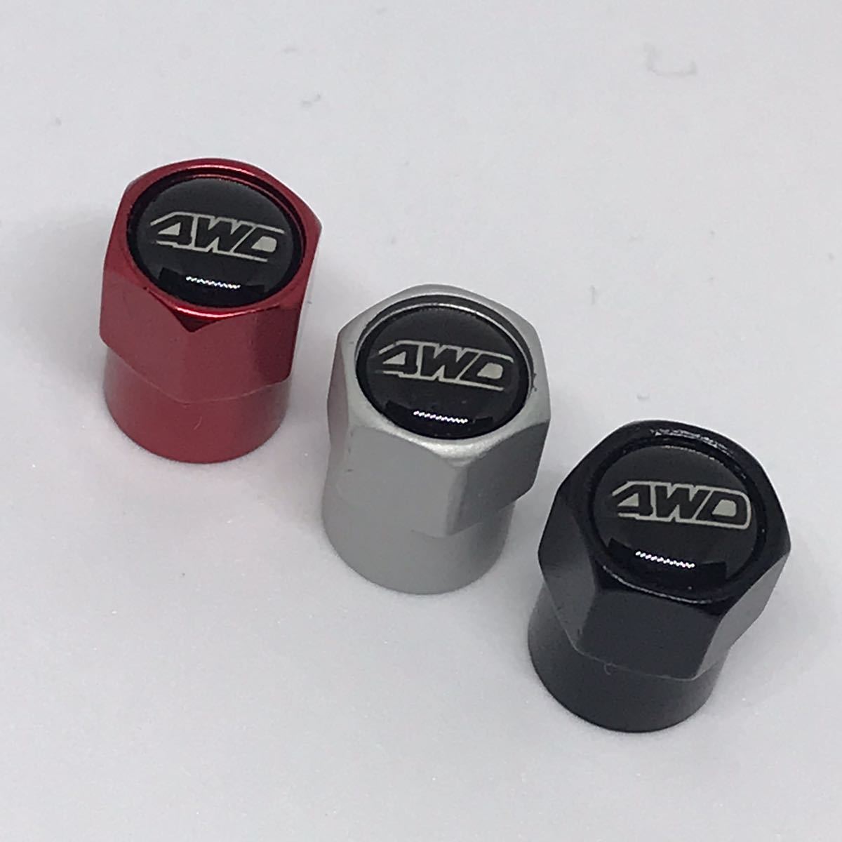 エアバルブキャップ 【4WD シルバー】 エアーバルブキャップ 4×4 四駆 ジープ ランクル インプ スバル アウトランダー ディーゼル_画像2