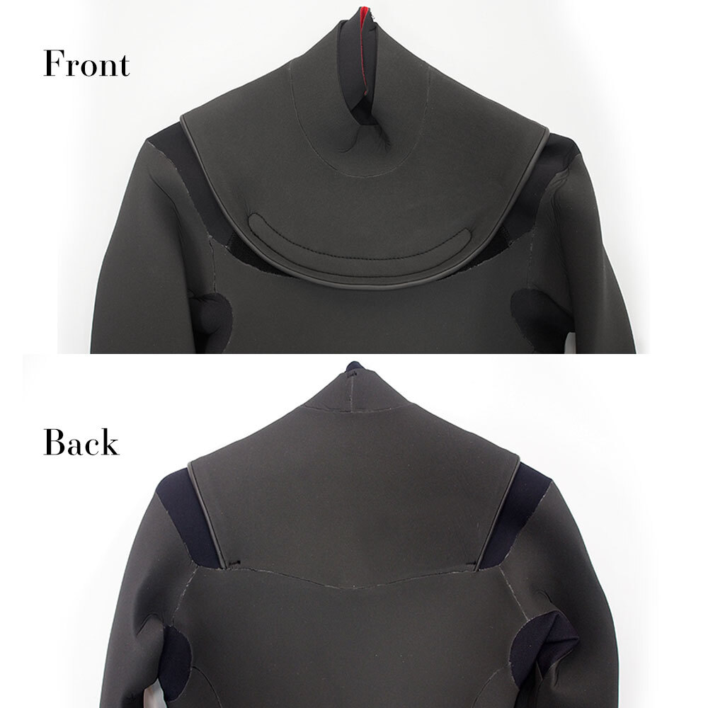 メンズ ウェットスーツ セミドライ MLBサイズ 5×3mm ラバー ノンジップ ジップレス セミドライスーツ サーフィン 冬用 保温起毛素材_画像2