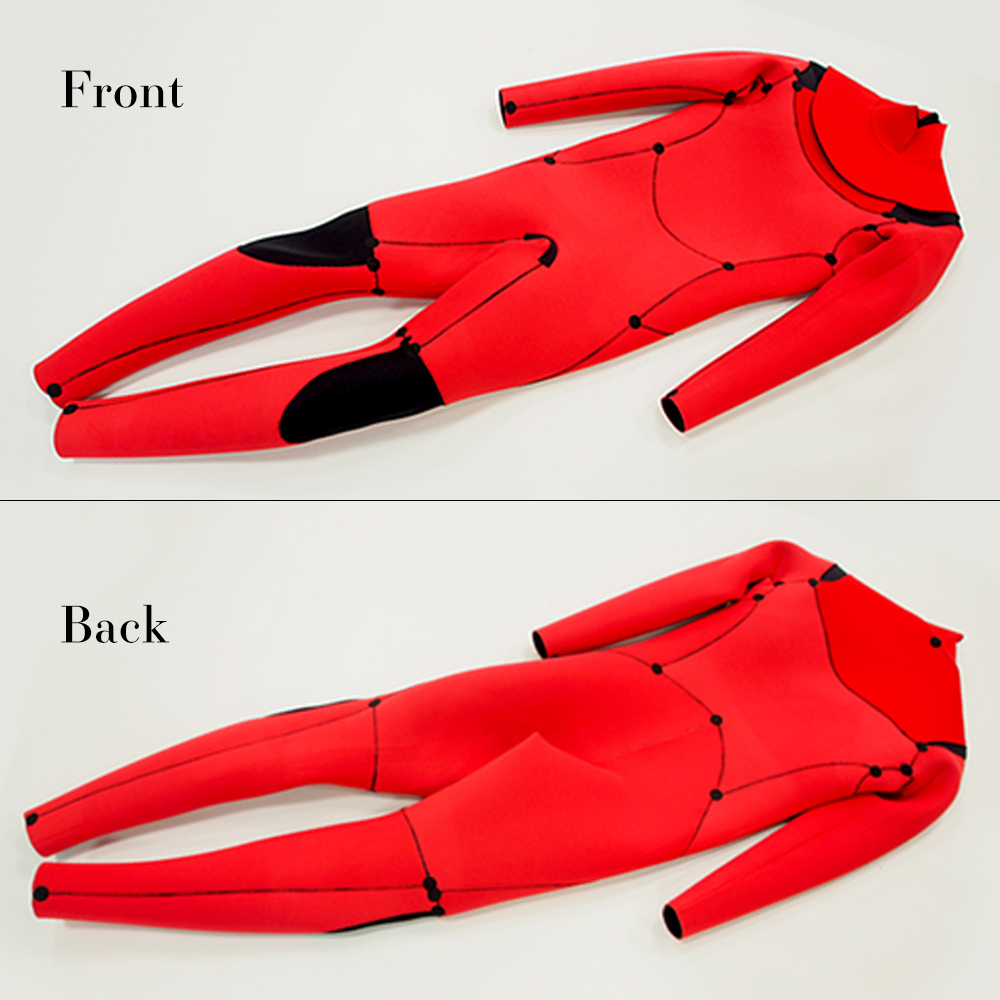 メンズ ウェットスーツ セミドライ MLBサイズ 5×3mm ラバー ノンジップ ジップレス セミドライスーツ サーフィン 冬用 保温起毛素材_画像6