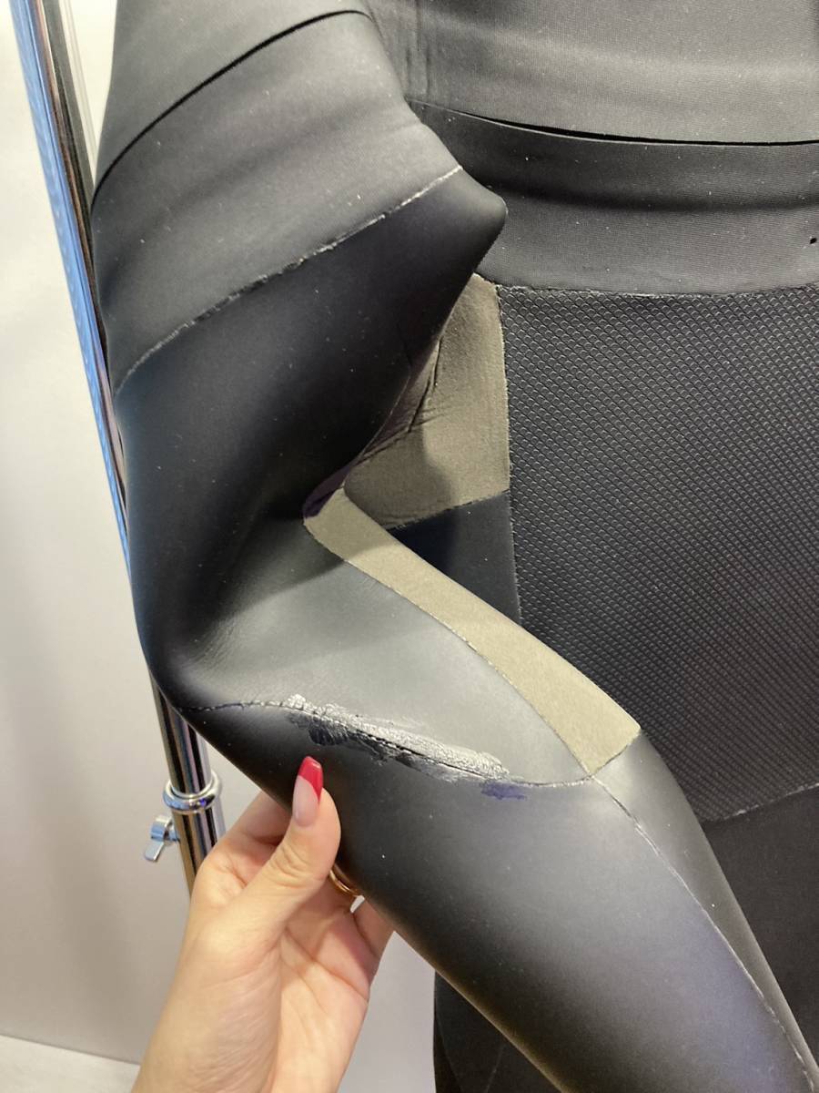 セミドライ 5×3mm　MLサイズ ウェットスーツ ロングチェストジップ メンズ 冬用 保温 裏起毛 セミドライスーツ スキン ウエットスーツ_画像5