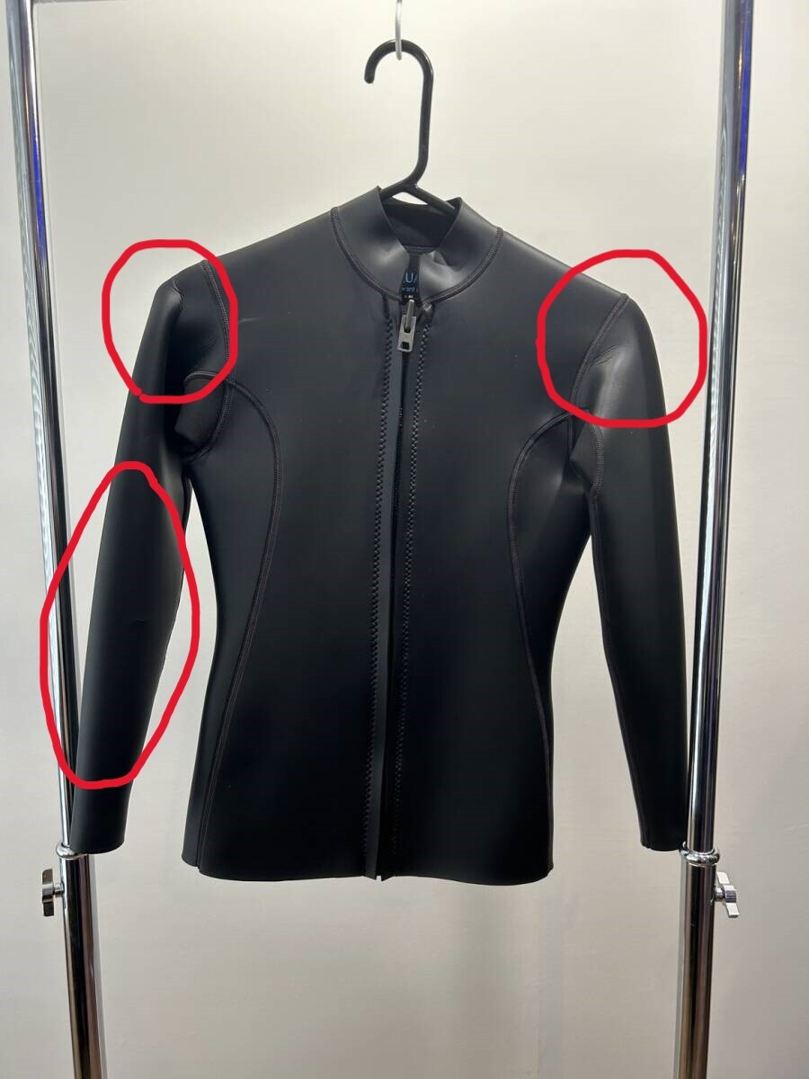 ウェットスーツ　MLサイズ タッパー2.5mm レディース スキン ラバー ジャケット サーフィン SUP ダイビング シュノーケリング_画像3