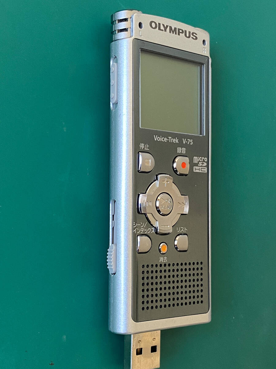  бесплатная доставка![ батарейка есть! сразу использование возможно * работа OK] диктофон OLYMPUS Voice-Trek V-75 IC магнитофон 